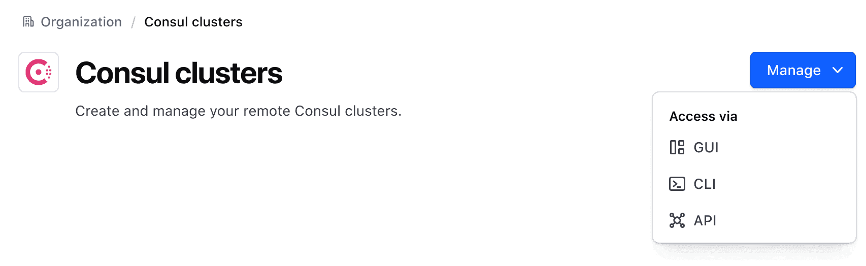 Page Header primary dropdown